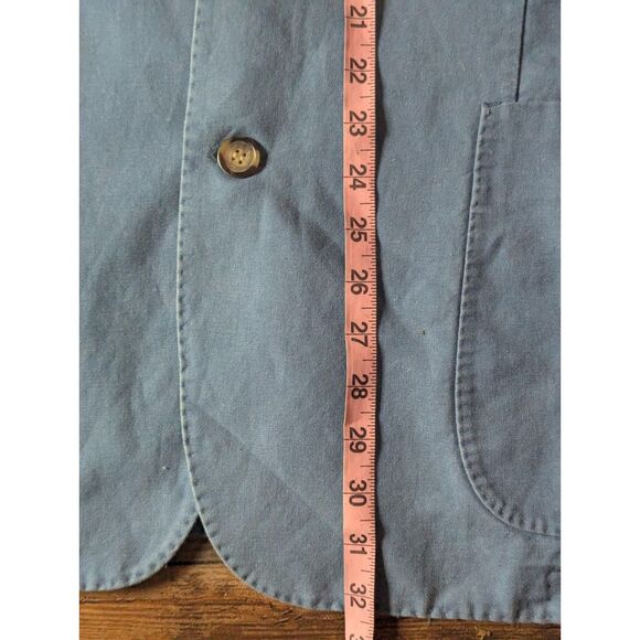 Peter Millar XXL Blue Linen Cotton Sport Coat Blazer Prep Coastal Grandfather - Picture 6 of 7